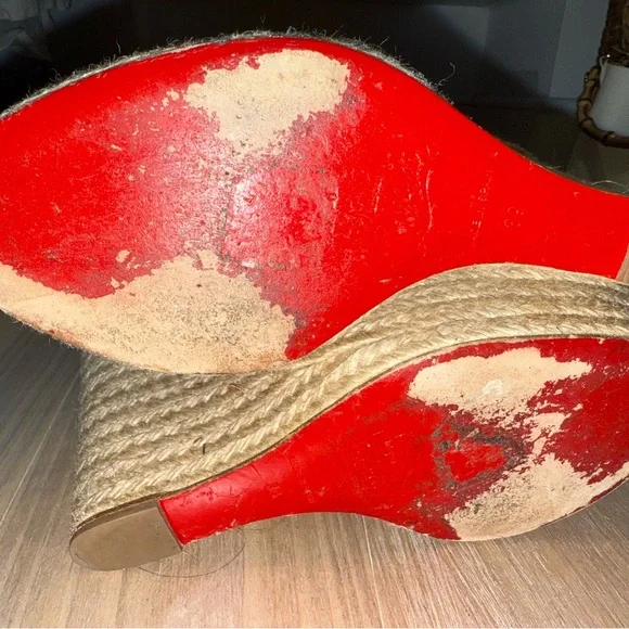 Christian Louboutin White and Leopard Espadrilles - Picture 4 of 4